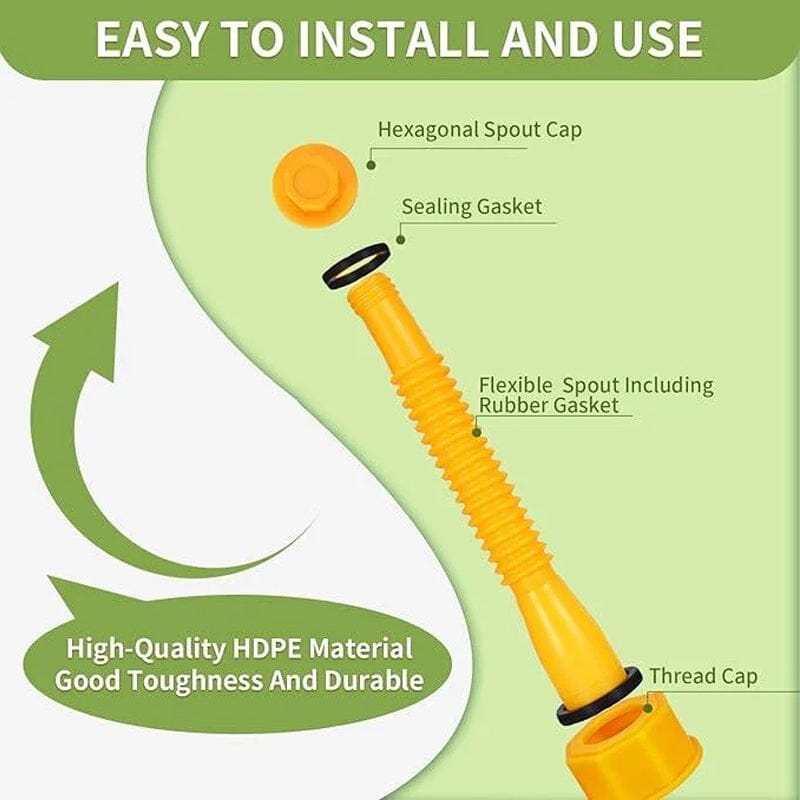 Upgrade Replacement Fuel Can Spout with Flexible Nozzle