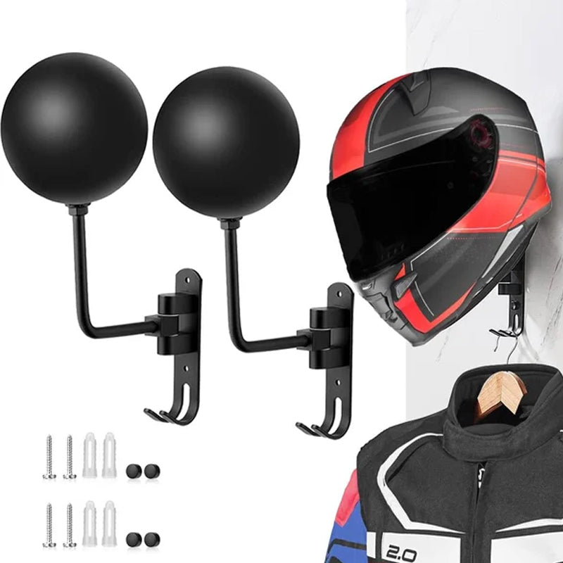 Motorcycle helmet holder
