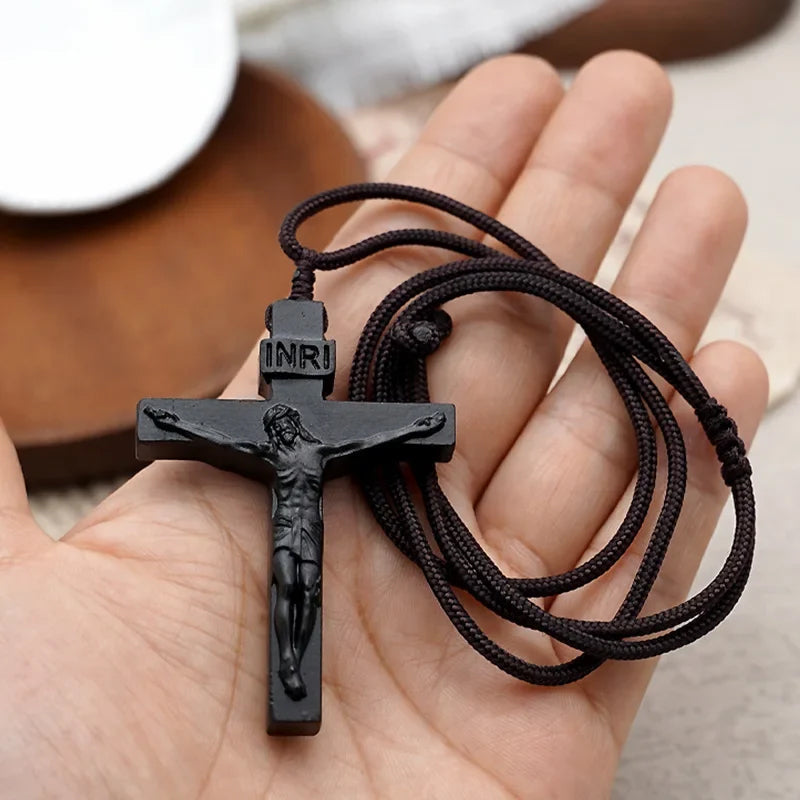 Jesus-Cross-Necklace made of Wood