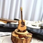 Wooden box for acoustic guitar accessories