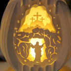 Easter 3D Paper Desk Lamp with Luminous Base