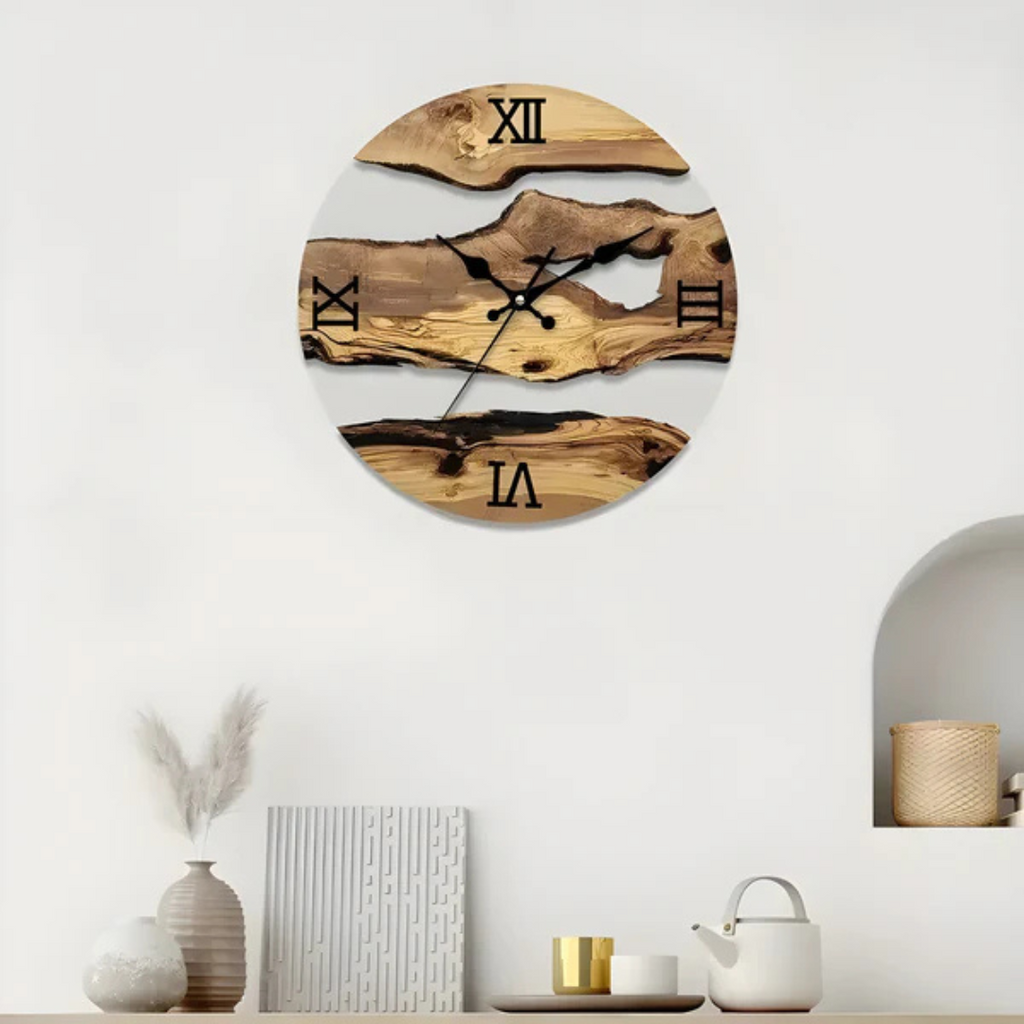 Grane | Modern Black Wall Clock 30 cm made of Acrylic