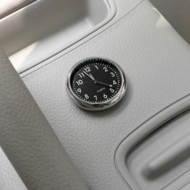 AutoTime Mini Analog Watch – Self-Adhesive and Stylish Design for Car Interior