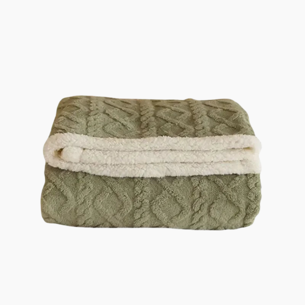 Thick Warm Fleece Blanket Soft Stylish for Bedroom and Sofa