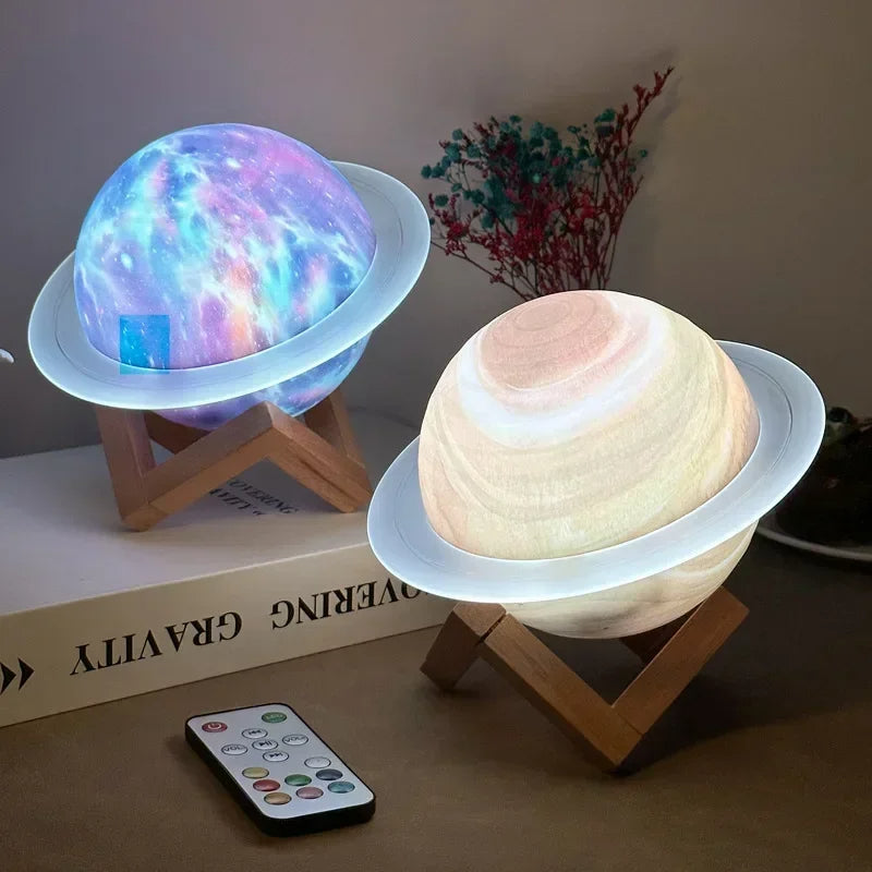 Galaxy Saturn Bluetooth Speaker with Night Light