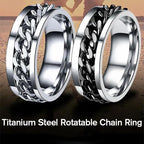 Titanium steel swiveling chain ring