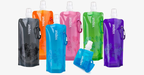 Portable bottles with carabiner clip – Easy to carry collapsible water bottles