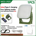 80W LED Solar-Rechargeable Camping Lamp with Magnet and Zoom Function