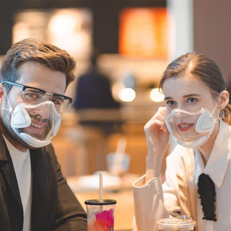 Transparent and reusable face shield