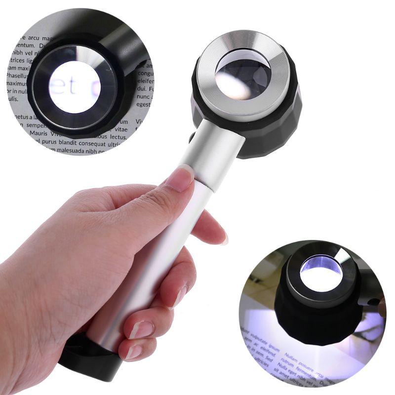 10X Magnifying Glass with Scale and LED Light