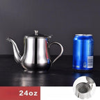 Oil filter jug in stainless steel
