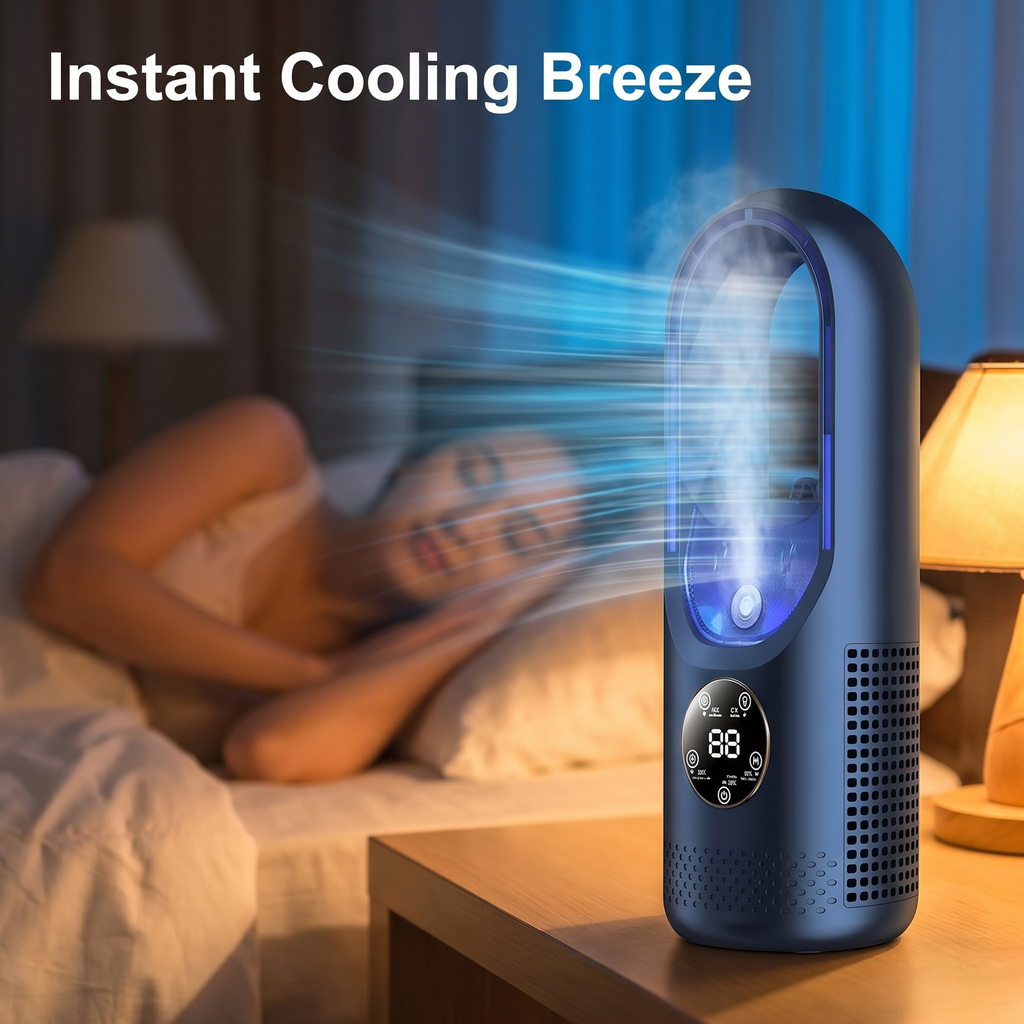 2025 Blade-Free Silent Portable Air Conditioner for Home and Office