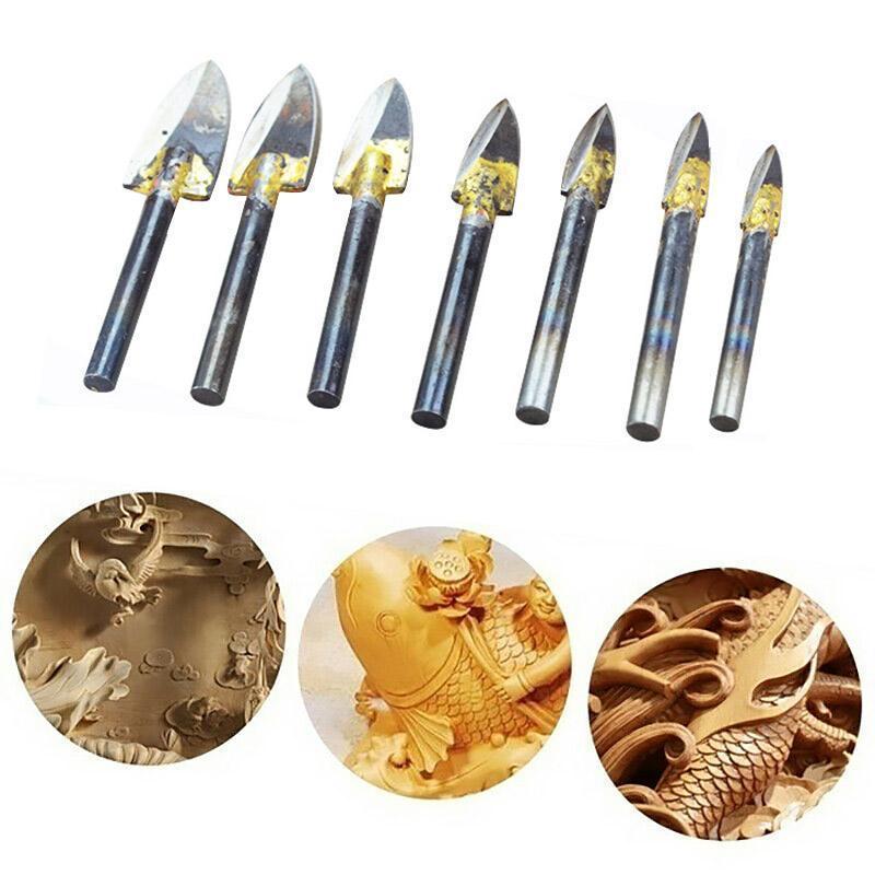 Drill set for wood sculptures