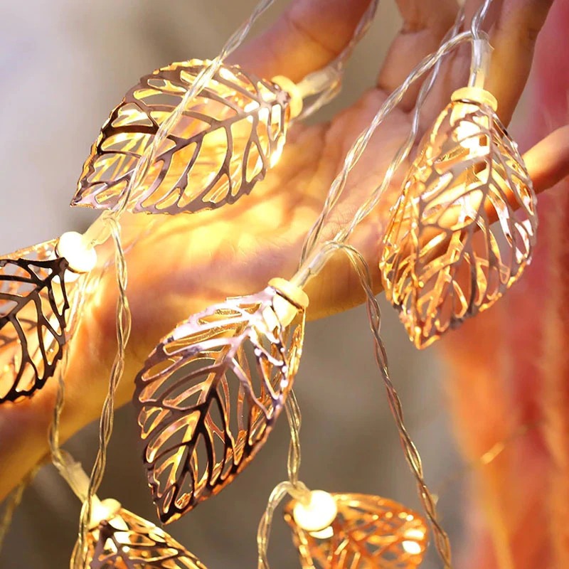Golden Leaf Fairy Lights