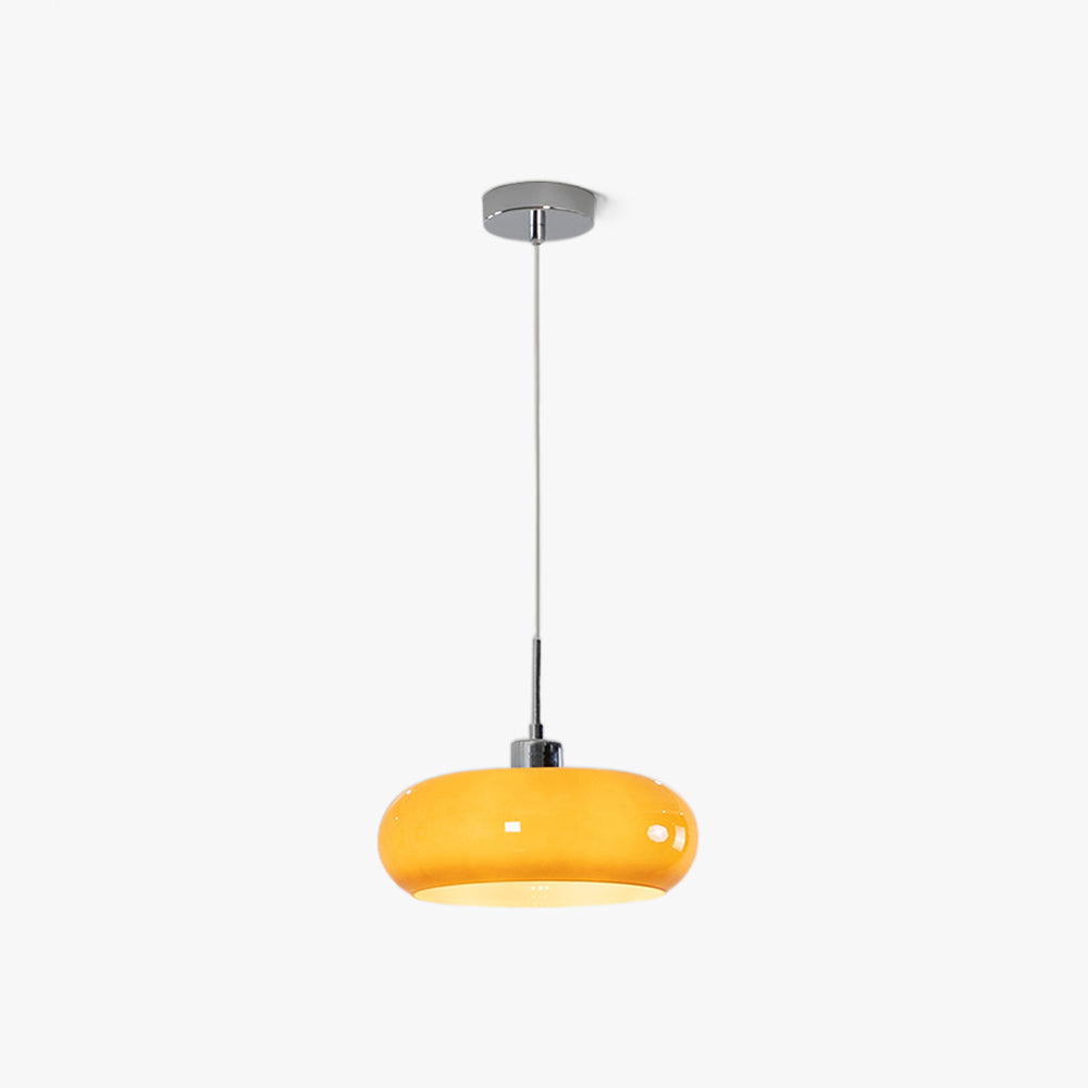 Hailie | Pendant Light Orange/White 28 cm Glass