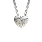 Mother and Daughter Heart Necklace