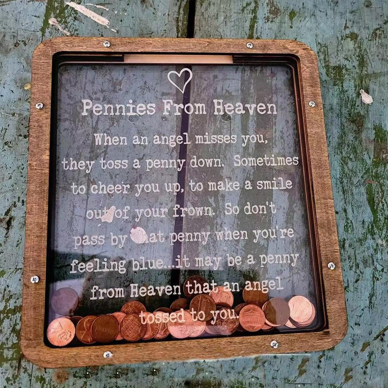 Pennies from Heaven Bank, Wooden Piggy Bank