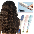 Self-cleaning anti-static massage comb