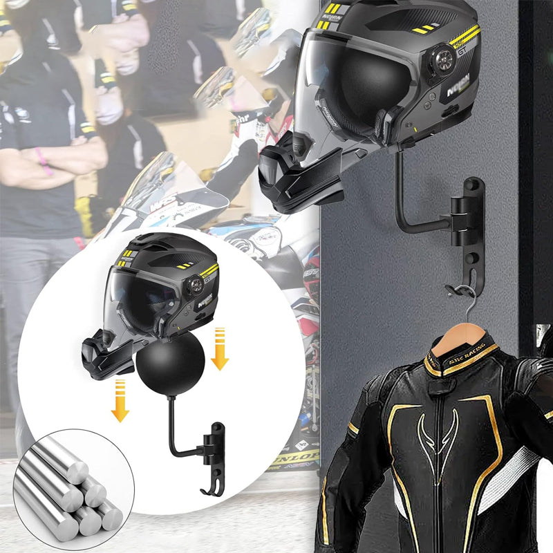 Motorcycle helmet holder