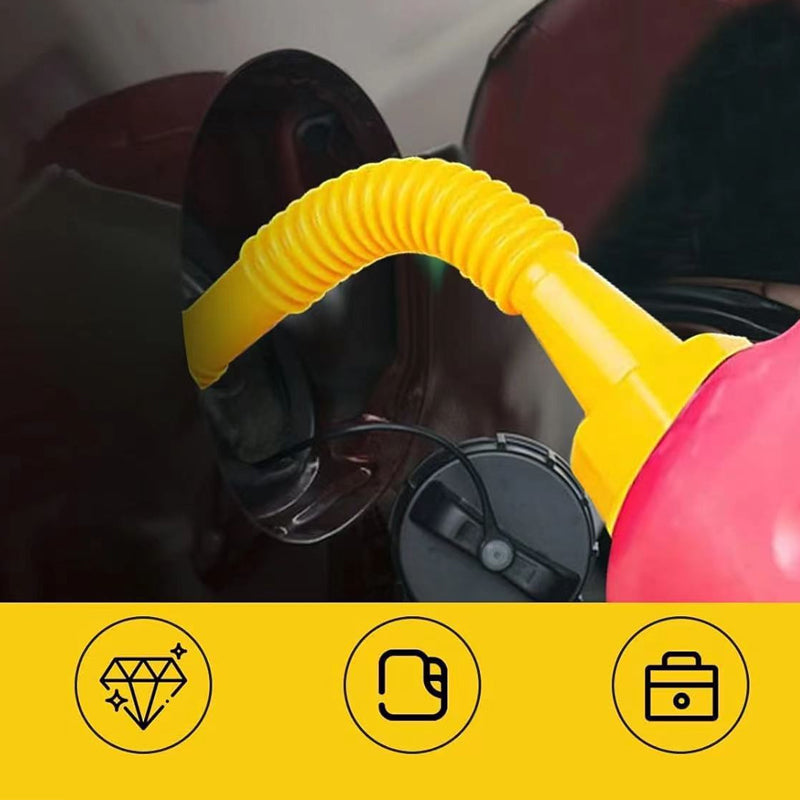 Upgraded replacement fuel can spout with flexible head