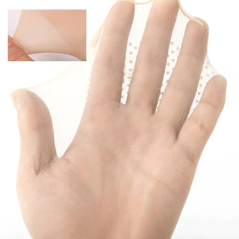 Invisible, non-slip crystal silk socks
