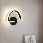 Curved Wall Lamp in Aluminum in Modern Style