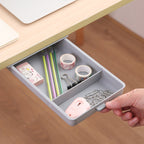 Concealed Under-Desk Storage Drawer with Push-to-Close Design