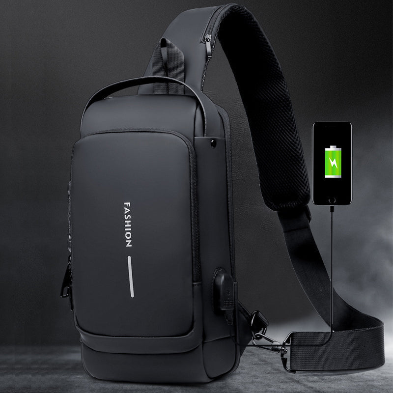 USB Charging Sport Sling Anti-Theft Shoulder Bag