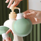 Portable travel bottle made of silicone with large diameter