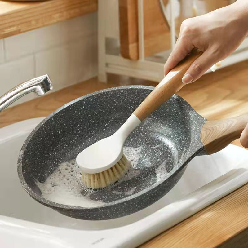 Wooden Handle Pan Brush