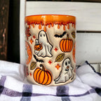 Pumpkin Coffee Mug with Ghost