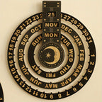 Wood Rotating Circular Perpetual Calendar