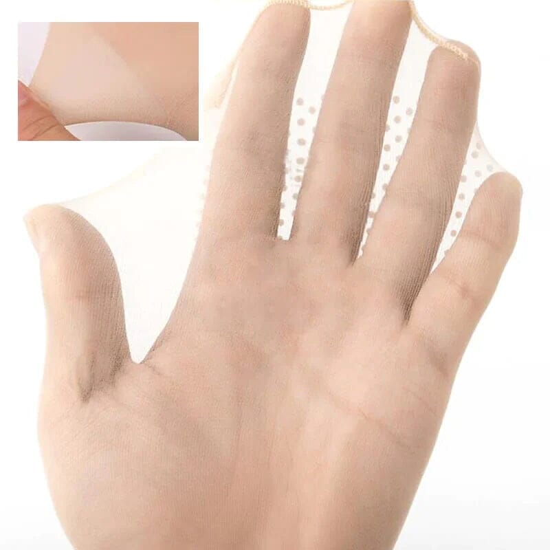 Invisible, Non-slip Crystal Silk Socks