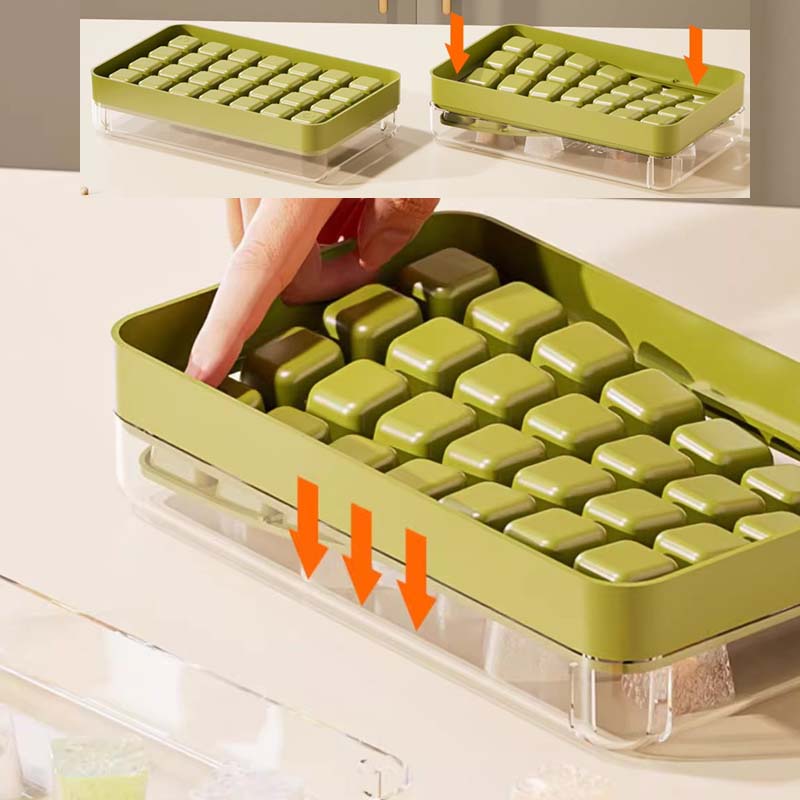 No dirty hands press ice grid molds