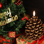 Flameless Pine Cone Candles