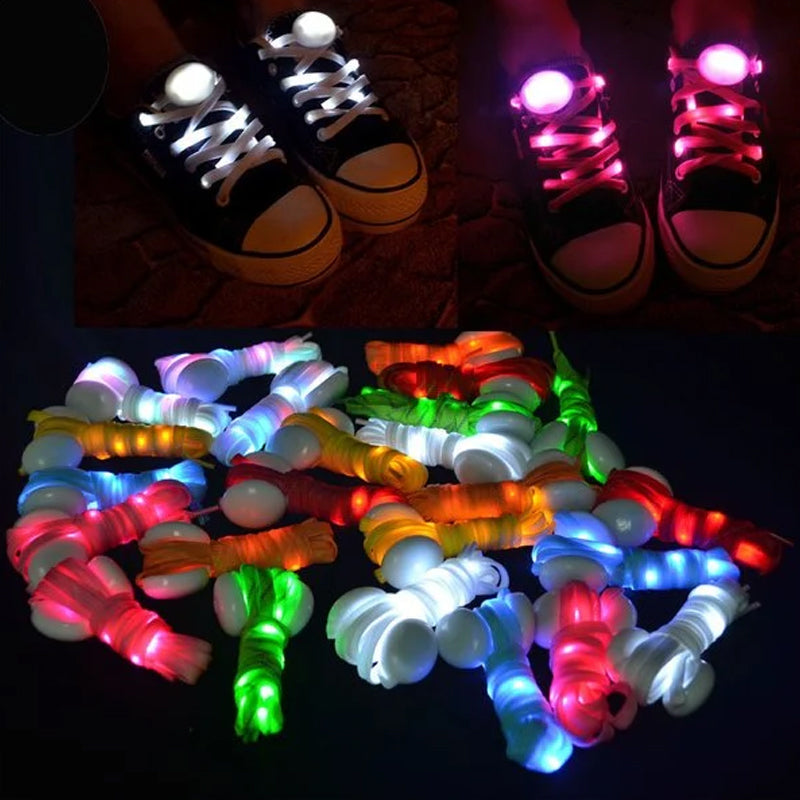 LED illuminated shoelaces