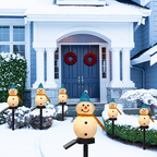 Solar light snowman