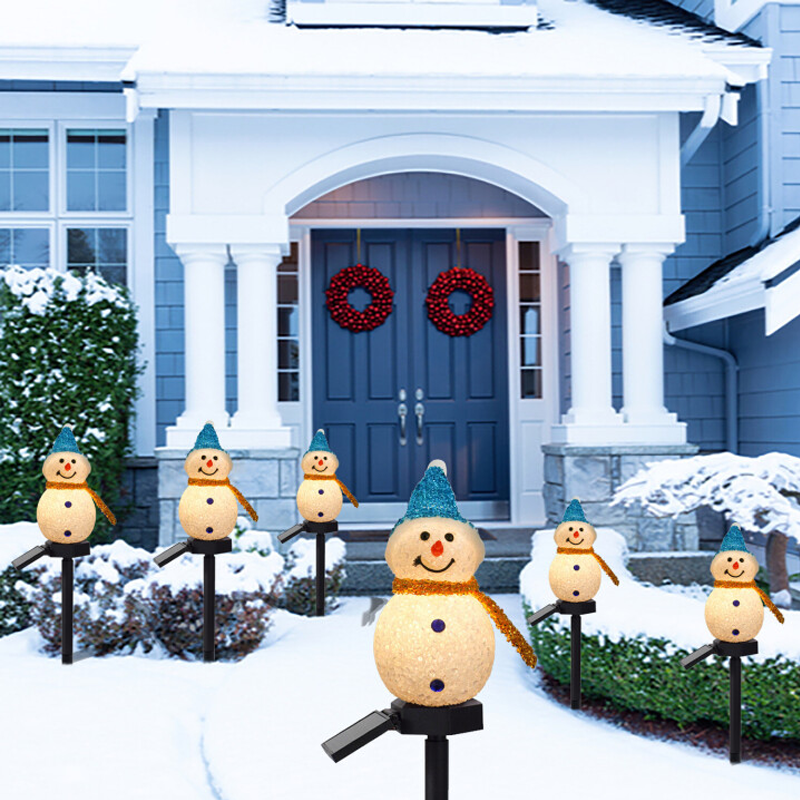 Solar light snowman