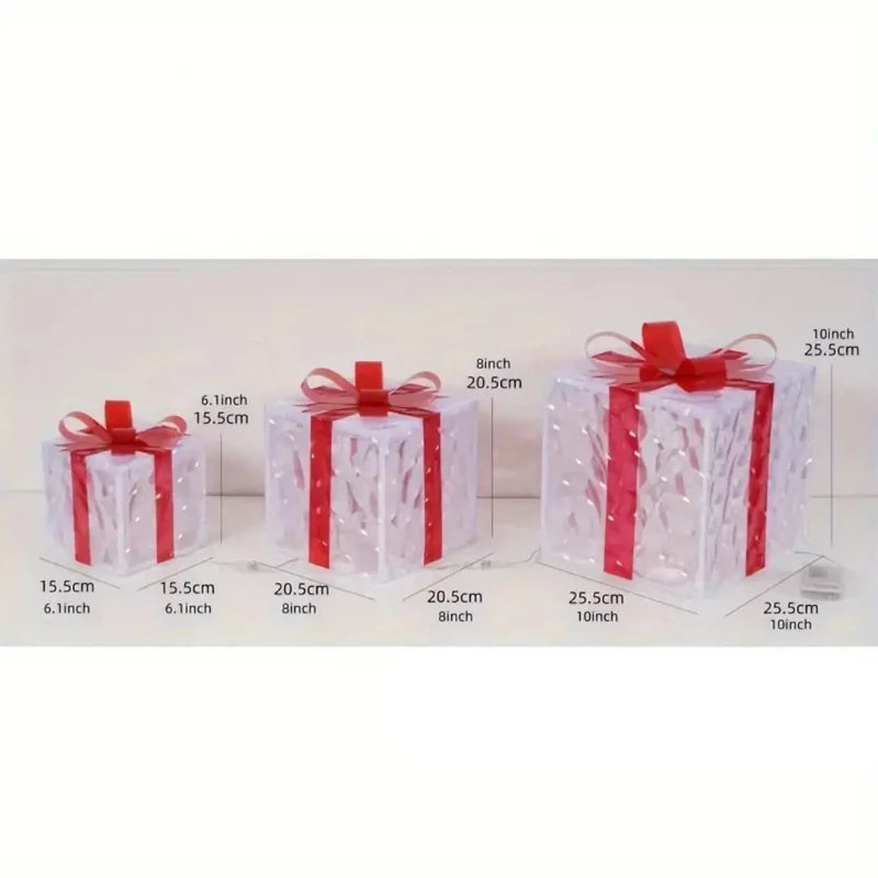 Indoor Light-Up Presents (Set of 3)