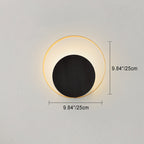 Modern Minimalist Iron Circle Ring 1-Light Wall Sconces Lamp For Bedroom