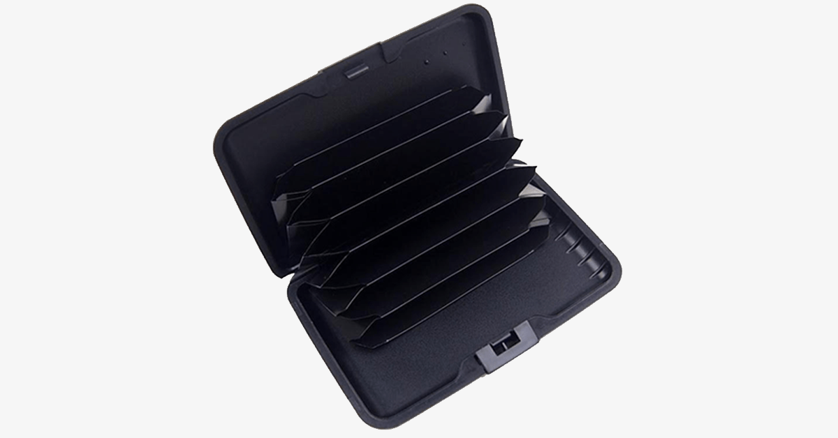 Foldable Unisex RFID-blocking Wallet - Made of Aluminum - Snap Closure - Expandable Compartments - Secure Your Credit Cards