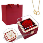 [Ideal Gift] Eternal Rose Box - With engraved necklace & artificial rose