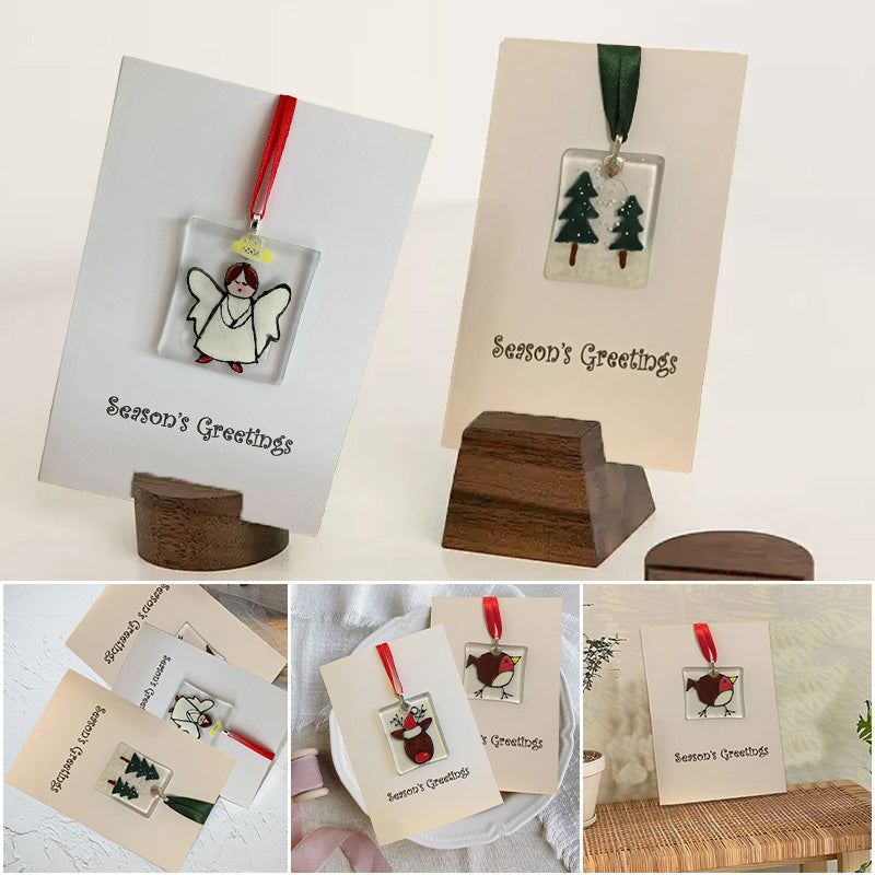 Handmade Christmas card ornaments