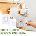 Double-sided adhesive hooks for the wall (5/10/20 sets)
