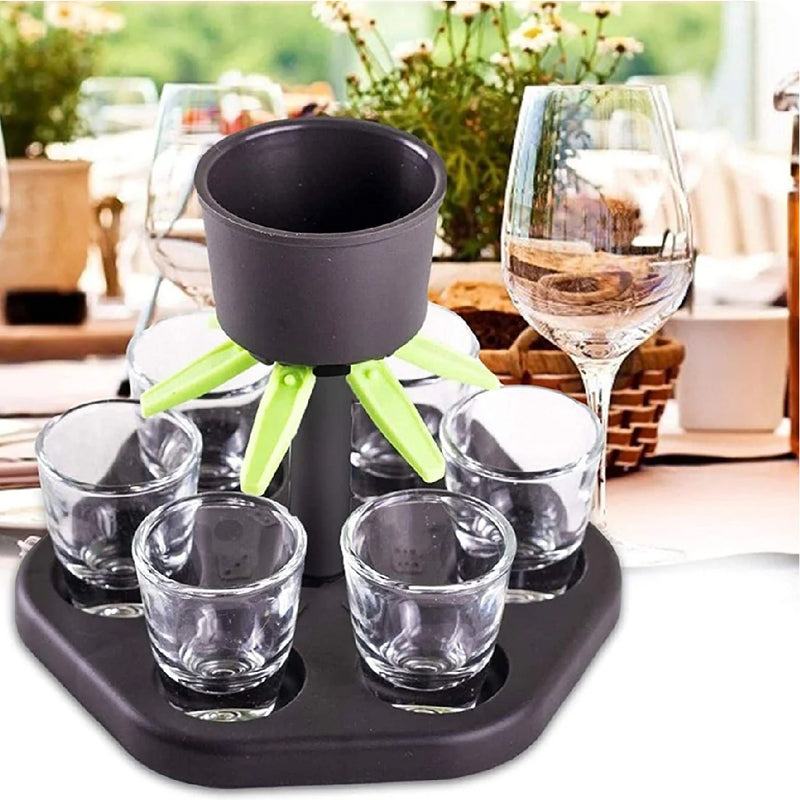 Shot glass dispenser and holder