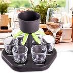 Shot glass dispenser and holder