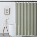 Light green linen shower curtain