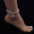 Rhinestone Letter Anklet