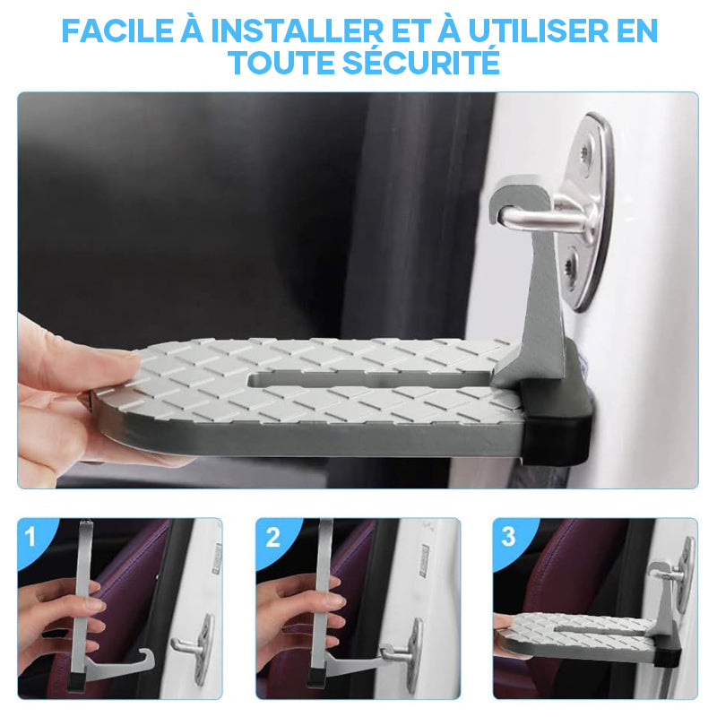 U-shaped door threshold bolt with safety hammer