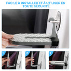 U-shaped door threshold bolt with safety hammer